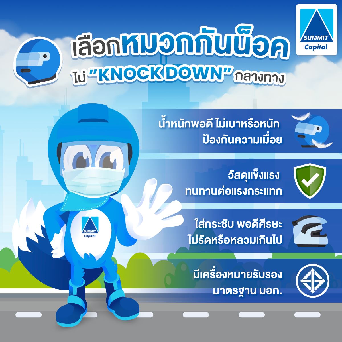 เลือกหมวกกันน็อค